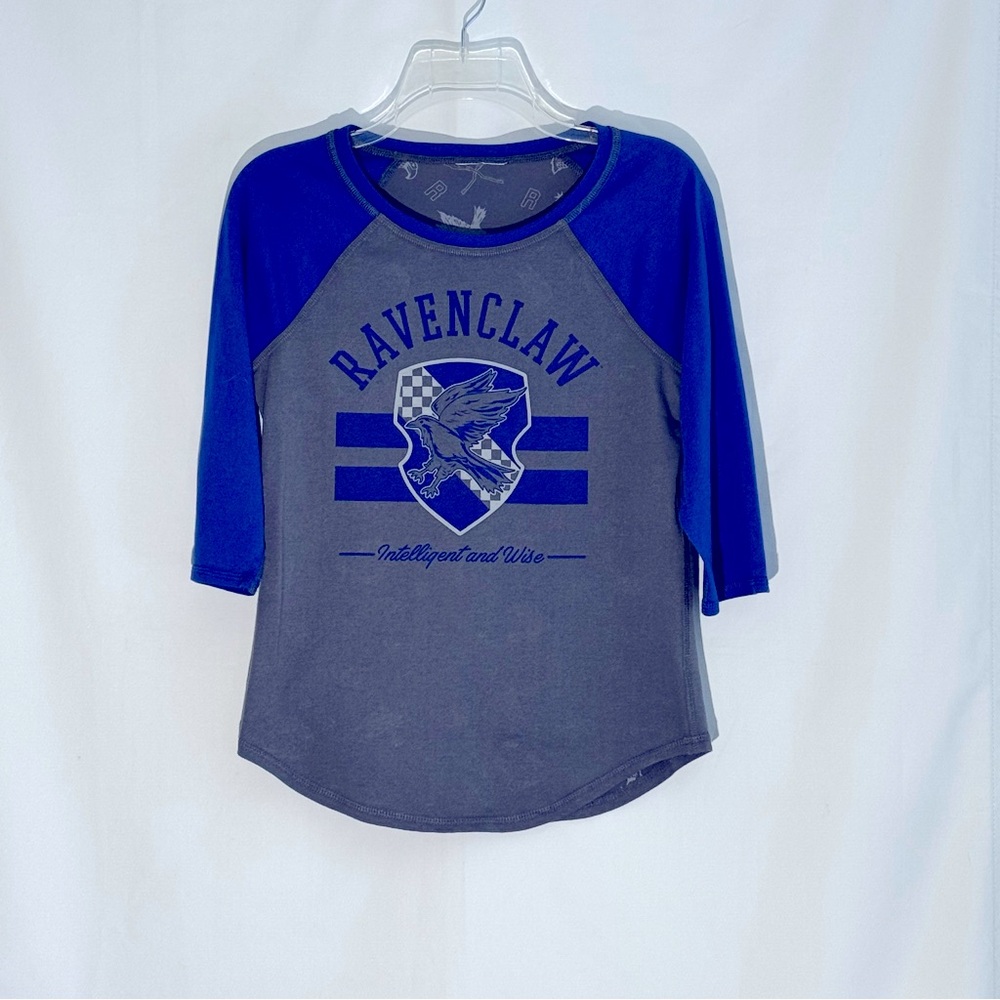 Harry Potter Ravenclaw Youth Raglan Sleeve Shirt  Blue Gray Reversible XS Small